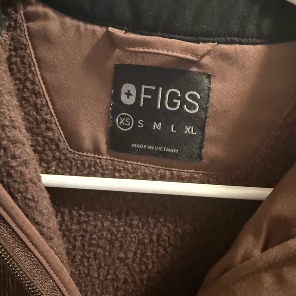 Figs Chocolate Brown Fleece Quarter-Zip - Picture 2 of 3